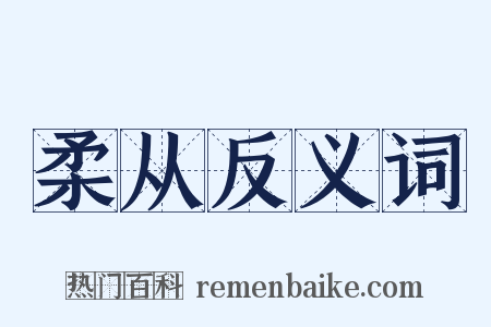 柔从反义词是什么意思的图片